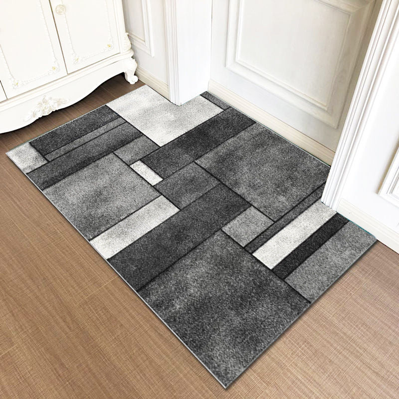 Crystal Velvet Doormat Entry Rug Modern Minimalist Household Floor Mat