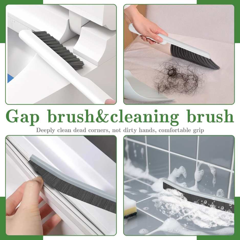 15-Piece Heavy Duty Crevice Cleaning Brush Set for Grout, Windows & Corners