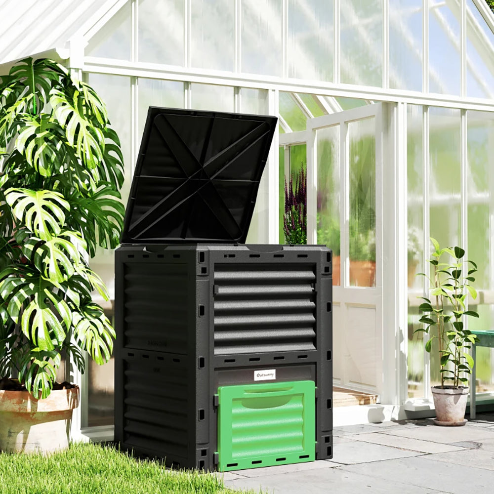 Garden Compost Bin 80 Gallon Outdoor Large Capacity Composter Fast