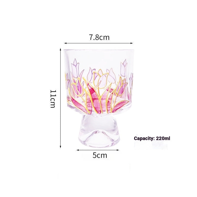 Handcrafted Stand-Up Water Bottle with Floral Design, Heat Retention, 201-300ml