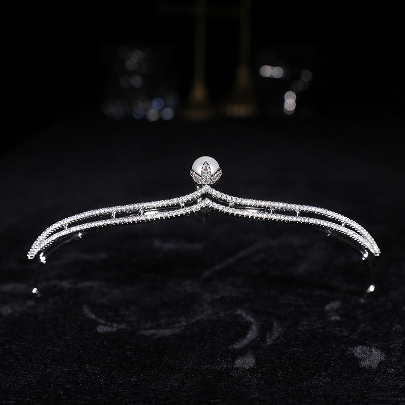 Zircon Crown Hair Accessory - Wedding