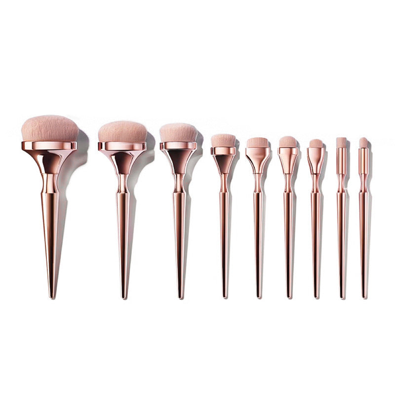 9-Piece Makeup Brush Set for Foundation Liquid Foundation Portable Handle