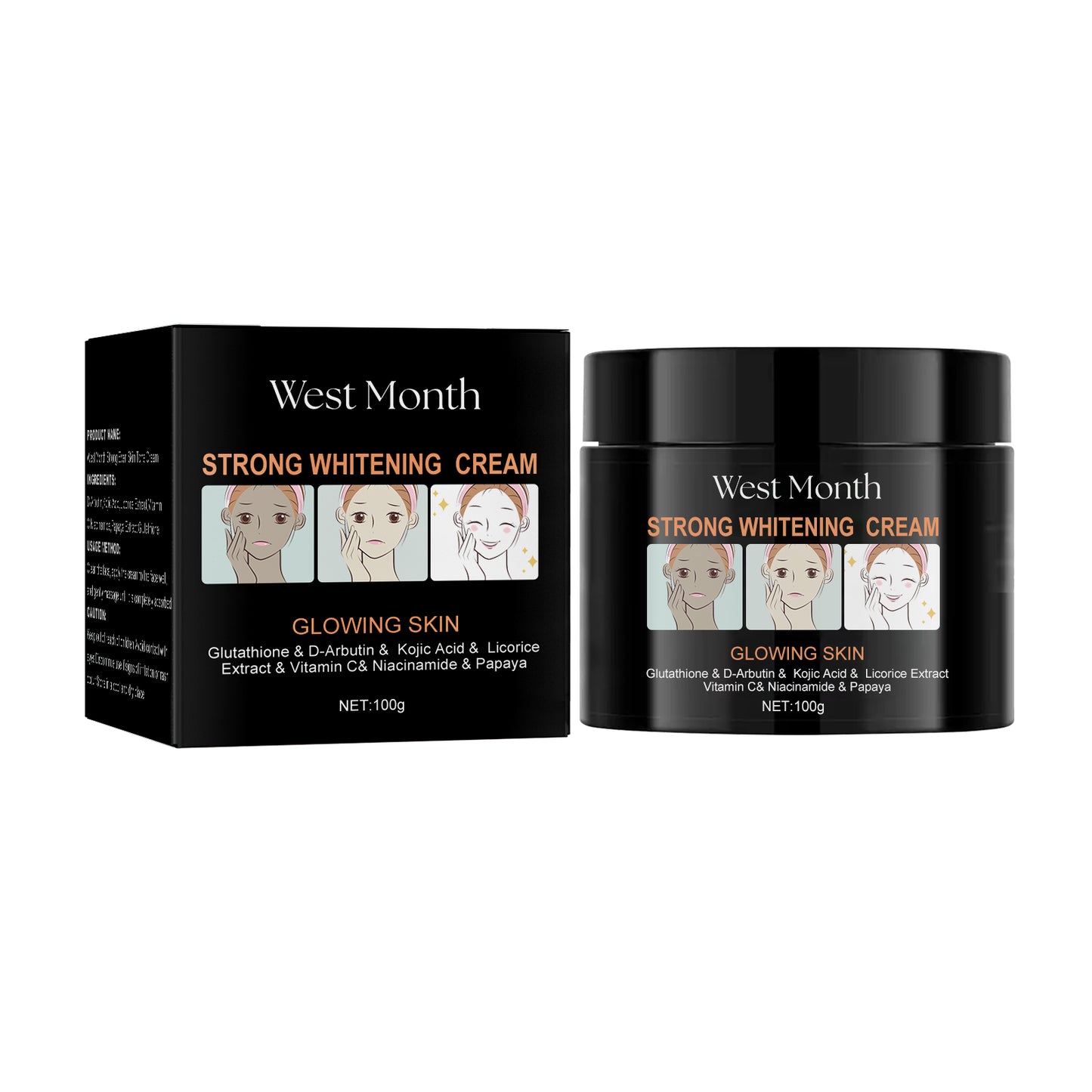 Brightening Moisturizing Face Cream - Kojic Acid Skin Tone Repair Lotion