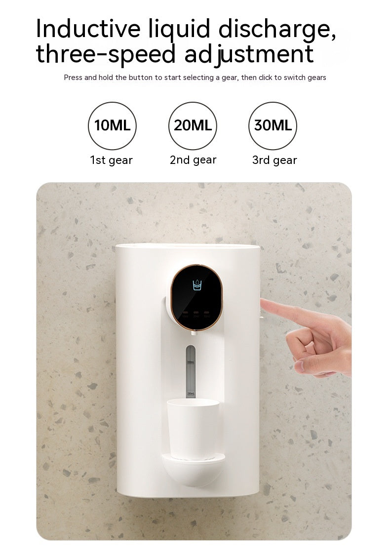 Automatic Touchless Mouthwash Dispenser Wall Mount, Adjustable & Punch-Free