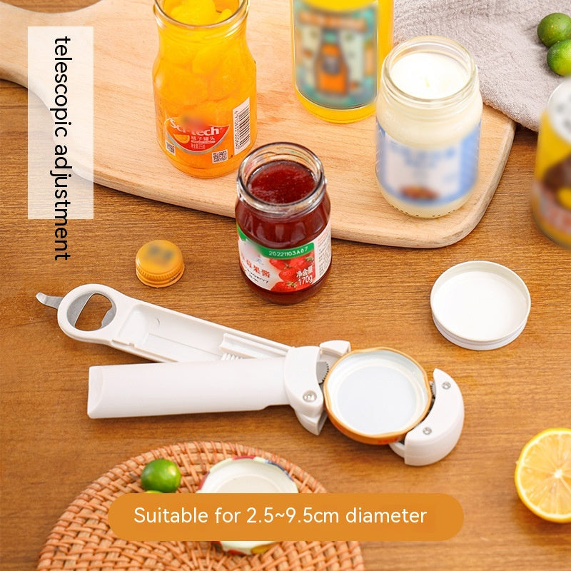Adjustable Telescopic Bottle Opener with Non-Slip Grip - Labor-Saving Kitchen Tool