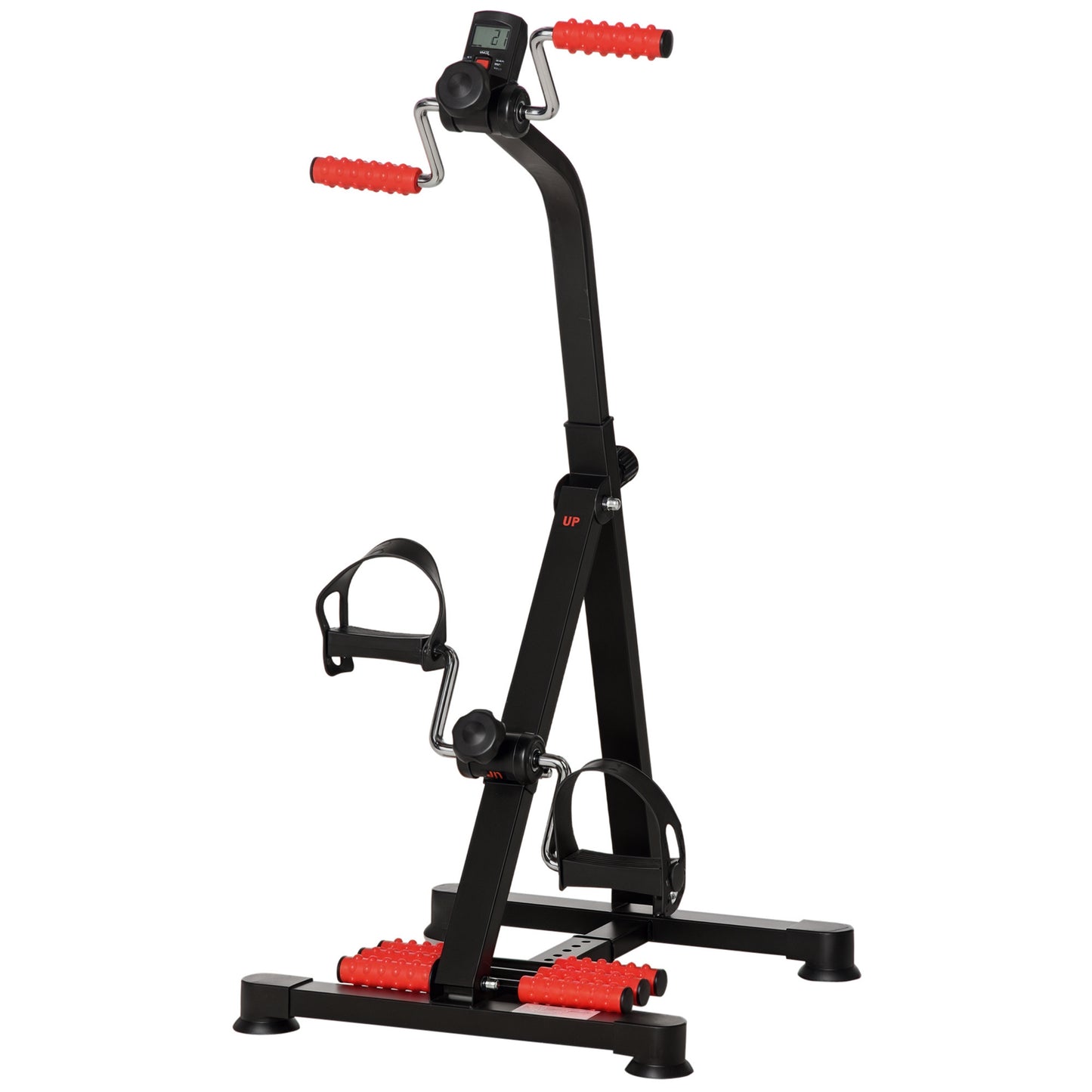 Height-Adjustable Pedal Exerciser with LCD Display & Foot Massage