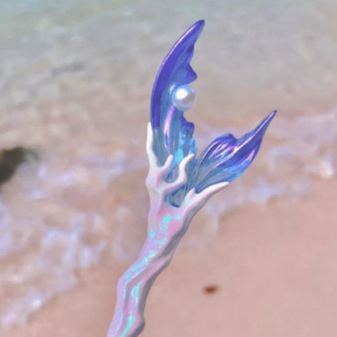 Fish-Tail Hairpin, Pearlescent Alloy Design