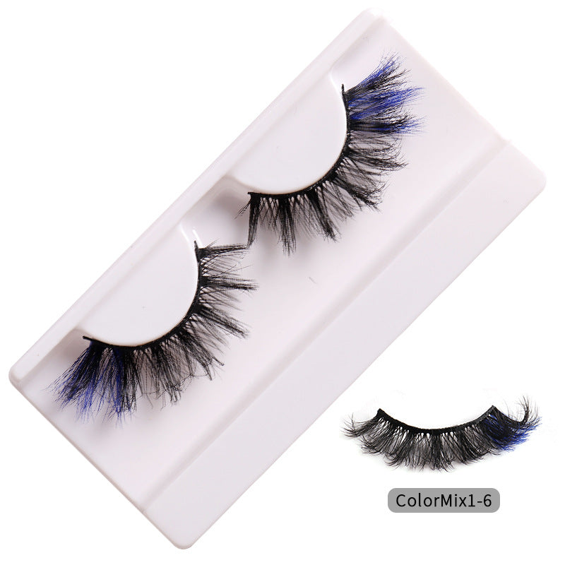 High Color Fried Curly False Eyelashes - Thick, Natural-Look Style
