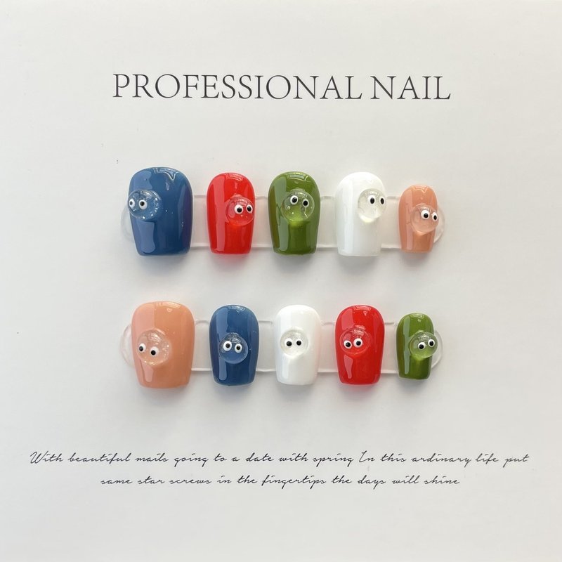 False Nails Press-On Kit with Glue & Prep Pads