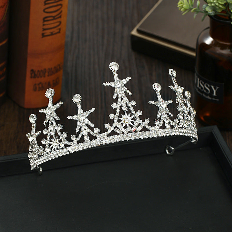 Silver Crystal Bridal Crown Hair Ornament