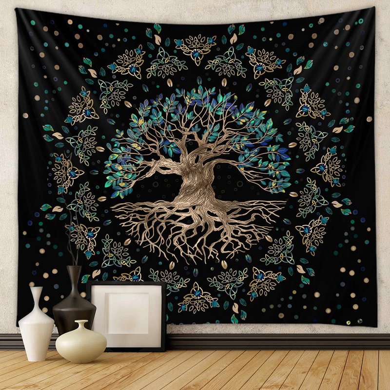 Custom Bohemian Tapestry Bedroom Decor Background Fabric Rectangular Wall Hanging