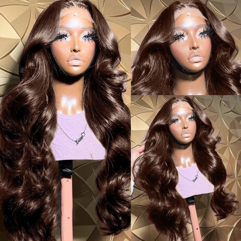 Mid-Length Curly Lace Wig for Women - Large Wave Hair with Bangs