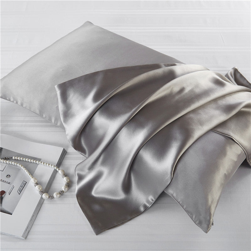 Silk Zipper Pillowcase - Breathable, Absorbent, Modern Home Textile