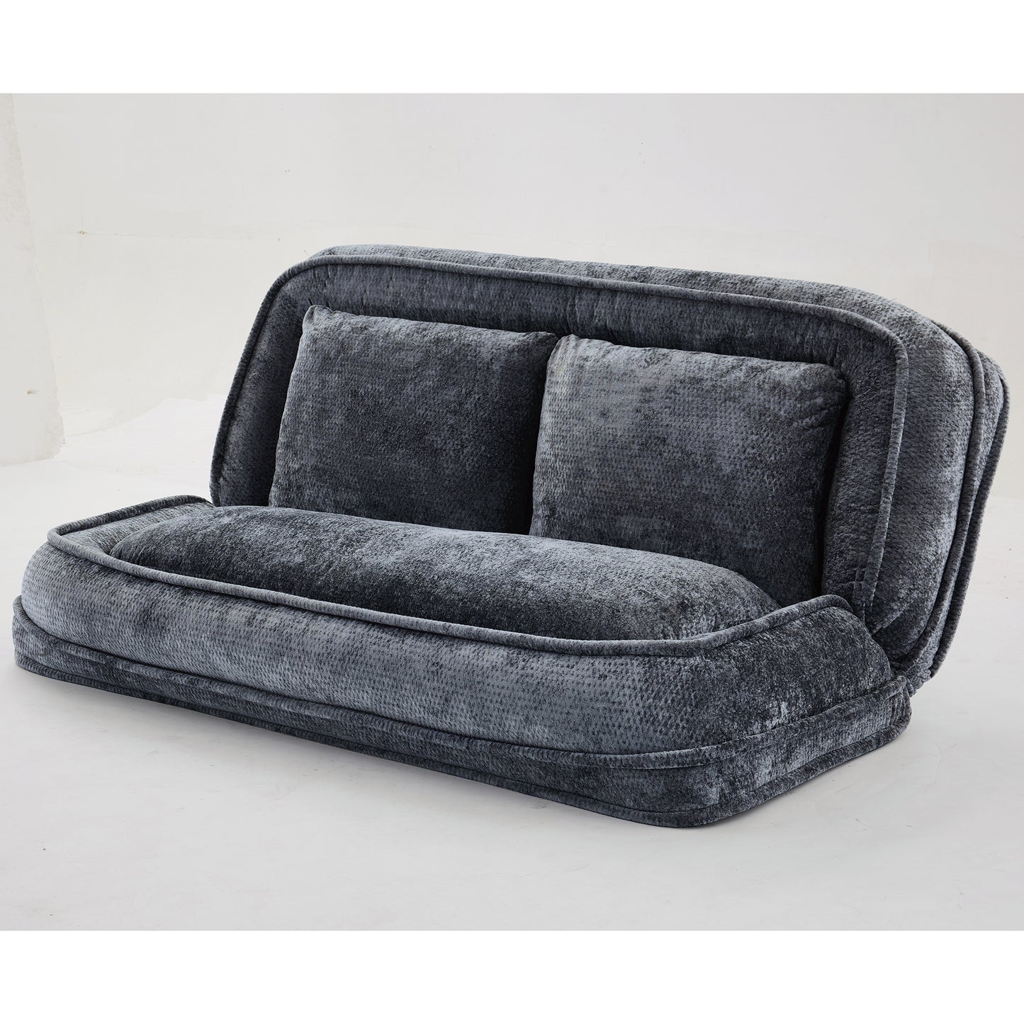 Double Lazy Sofa Dog Bed - Extra Large Loveseat in Dark Gray