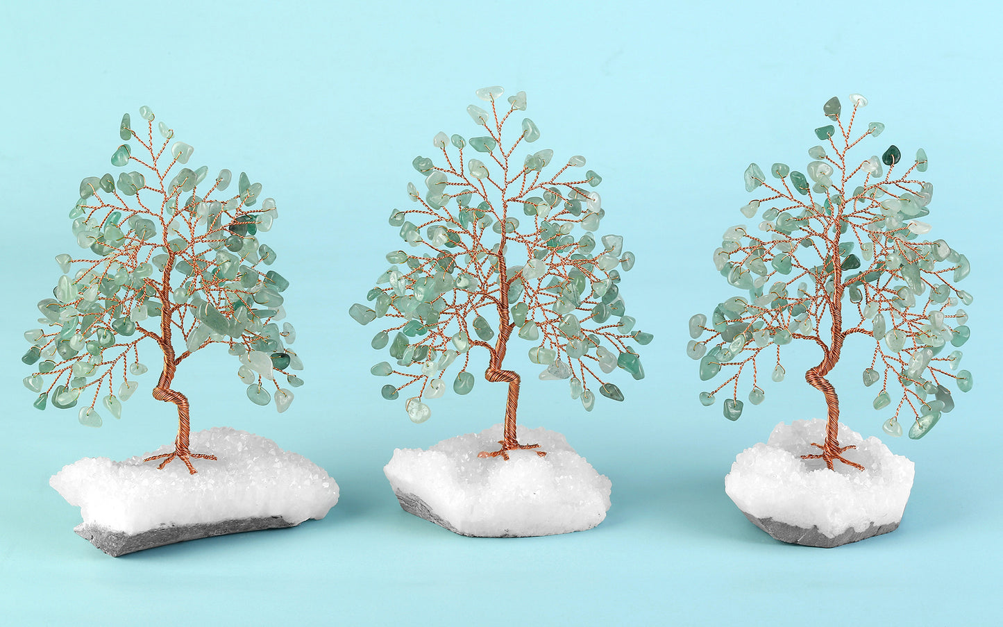 Crystal Tree Ornament with Gravel Base - Small Decorative Winding Tree for Home & Garden