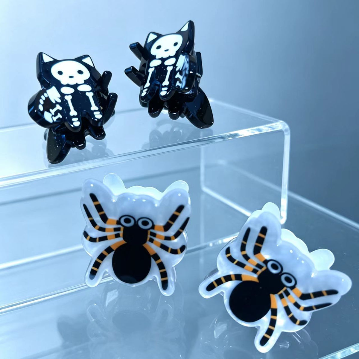 Halloween Hair Clips - Spider & Ghost Designs