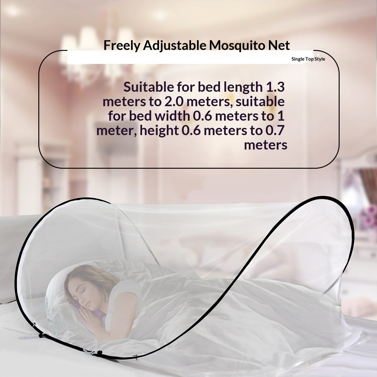Foldable Portable Mosquito Net for Bed & Travel - Installation-Free Mesh Screen
