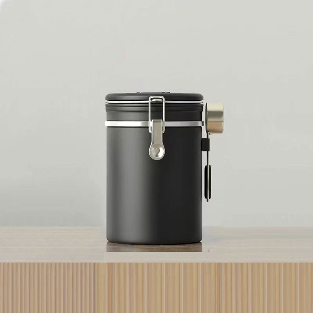 Airtight Coffee Storage Container - 18oz Stainless Steel Coffee Jar, Keeps Beans Fresh