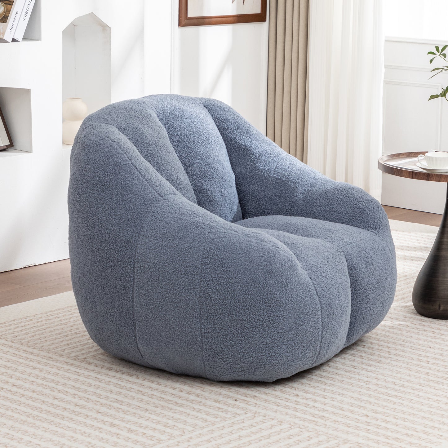 Bean Bag Chair With Filler, Sofa Tufted Soft Stuffed Filling, Fluffy