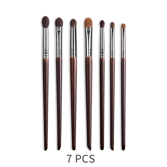 Natural Makeup Brush Set with Goat Hair - 22/24 Pieces for Face & Eyes