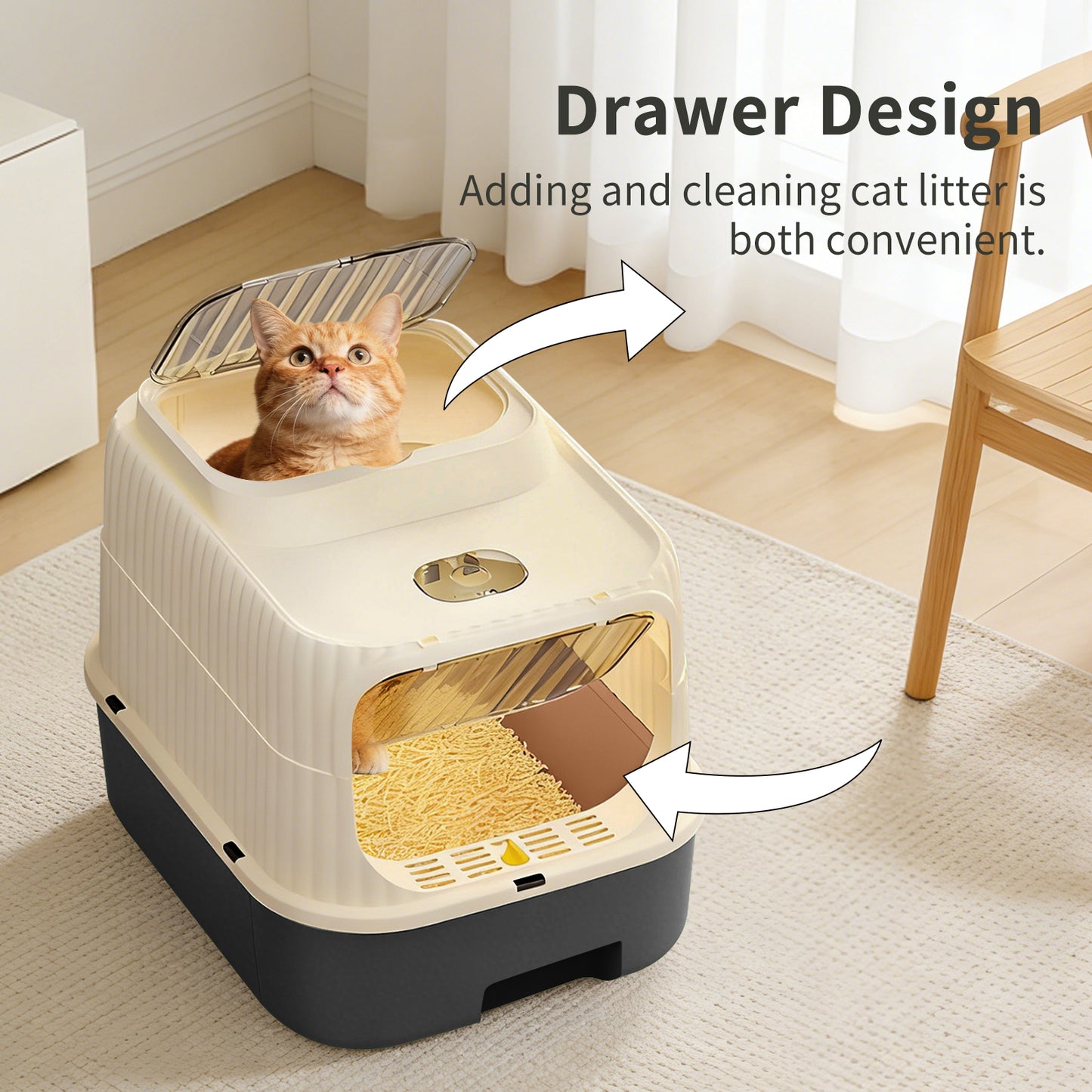 Cruiser Litter Box - Self Pickup Pet Furniture for Cats and Small Animals