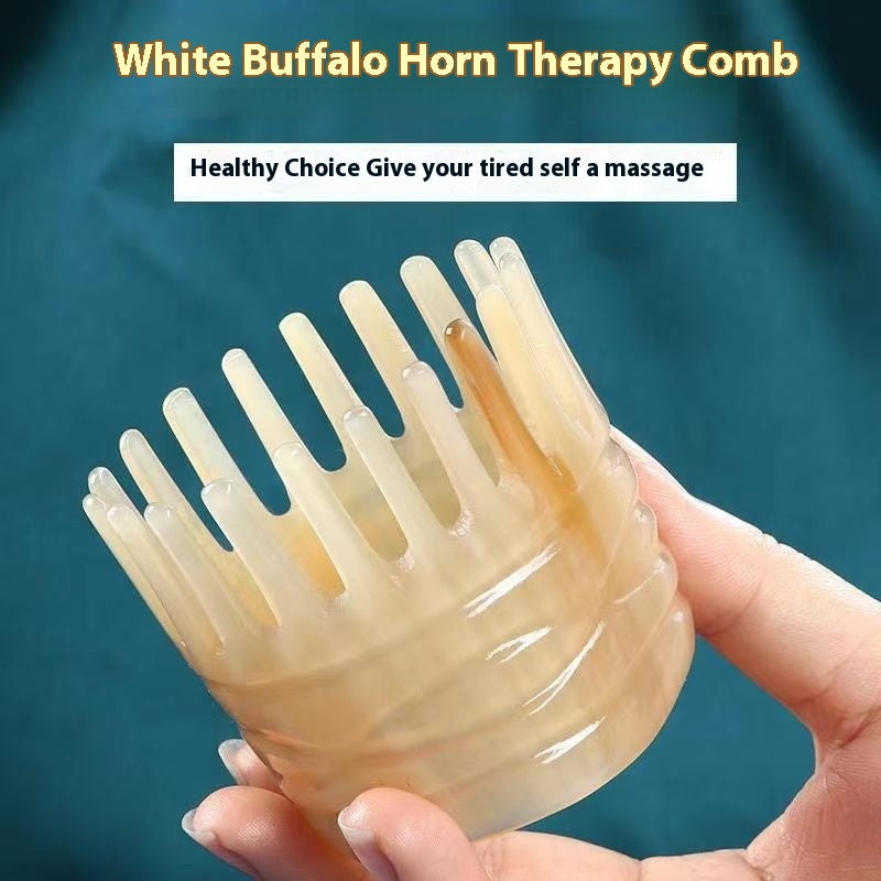 Female Head Meridian Massage Horn Comb - Hair Weaving & Hair Care Tool