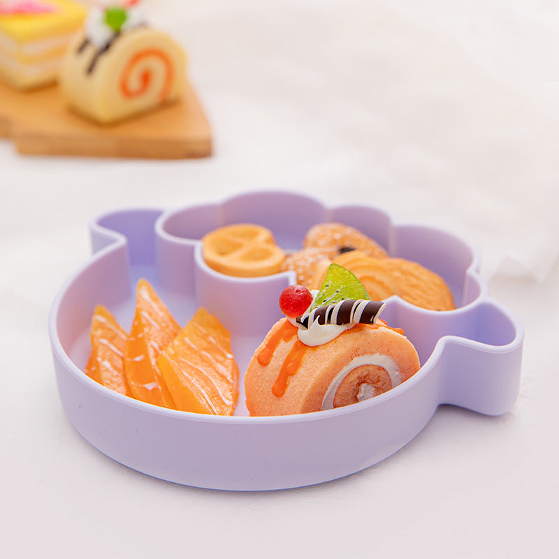 Children's Silicone Food Bowl Set with Multiple Characters and Colors