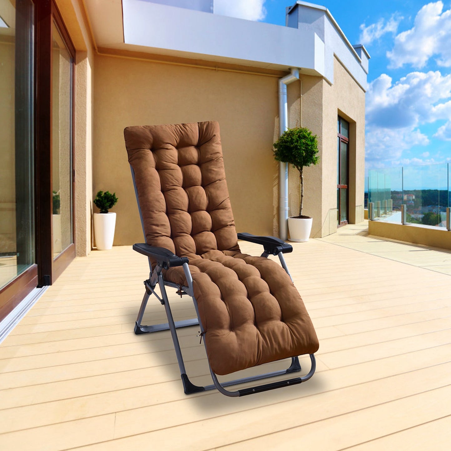 Comfortable Lounger Cushion for Deck Chairs - 67x22in & 71x22in Options