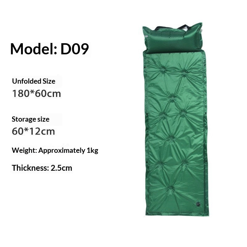 Outdoor Inflatable Camping Mattress - Portable Single & Multiple Use with Carry Bag