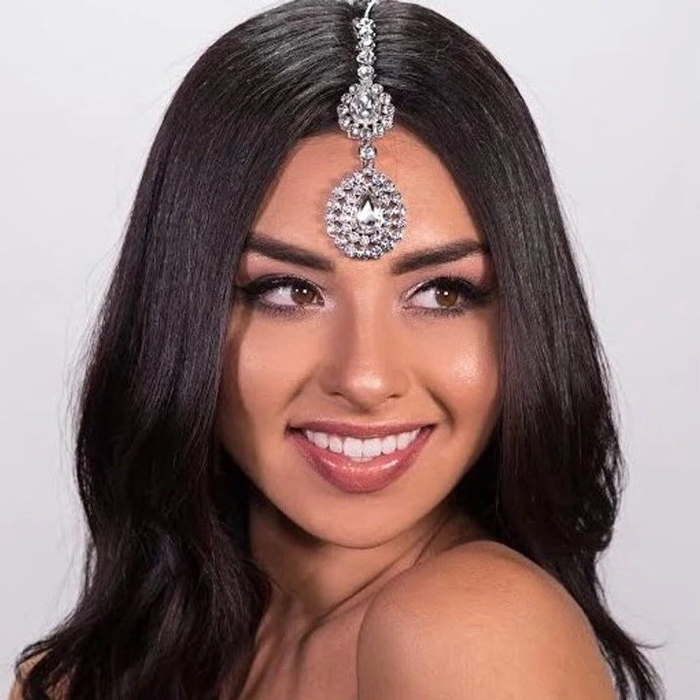 Simple Stylish Water Drop Forehead Chain Headdress Hair Band - Women’s Hair Accessory