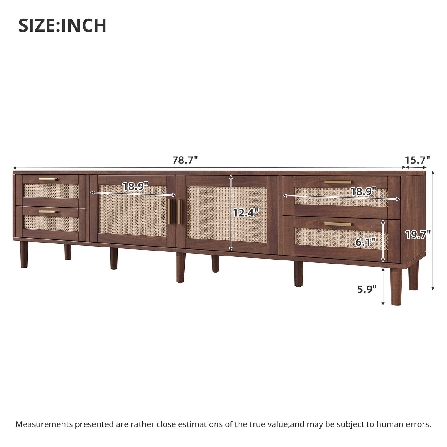 78 Inch TV Stand for 85 Inch TVs - Modern Media Console with 4 Drawers