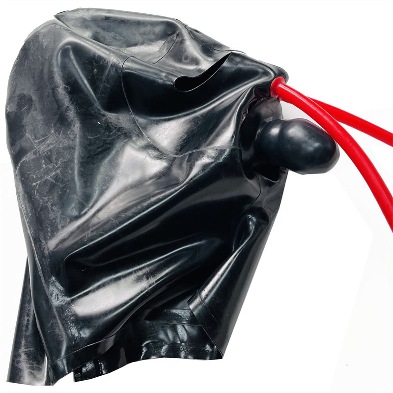 Latex Headgear with Nose Tube Mouthpiece - Adjustable Adult Wellness Mask