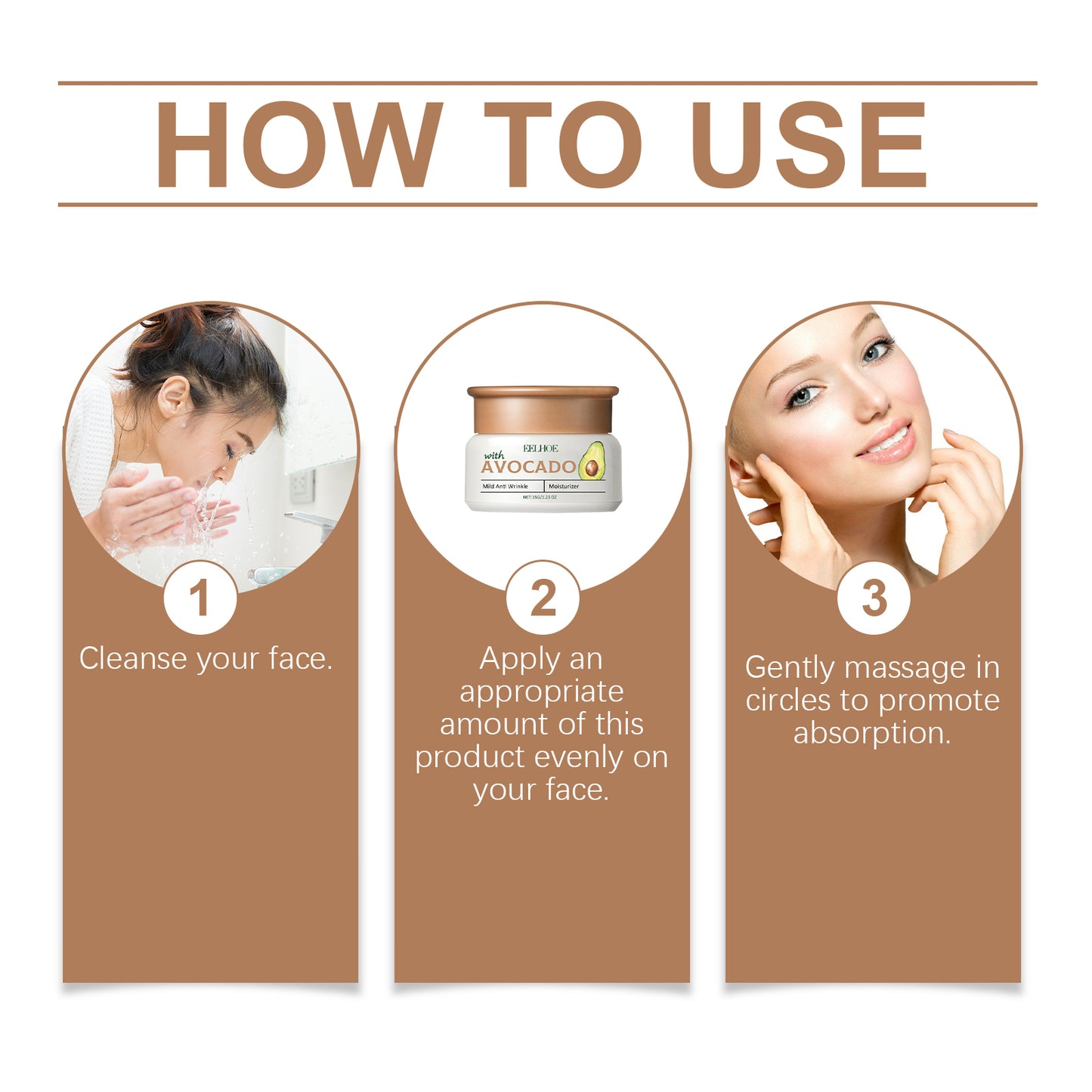 Avocado Anti-Wrinkle Moisturizing Cream - Vitamin E Facial Skin Care