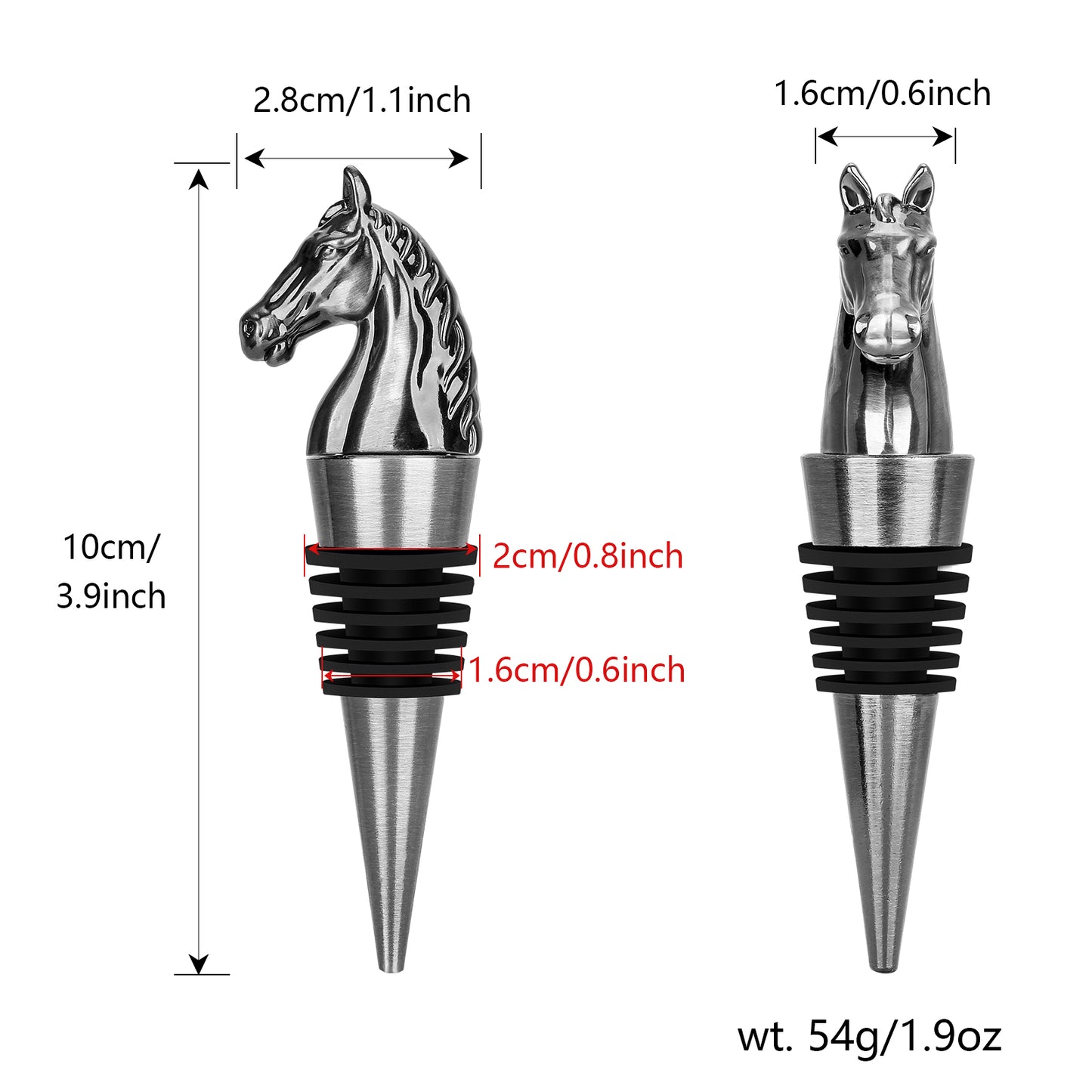 Horse Head Wine Bottle Stopper - Fun Animal-Shaped Design