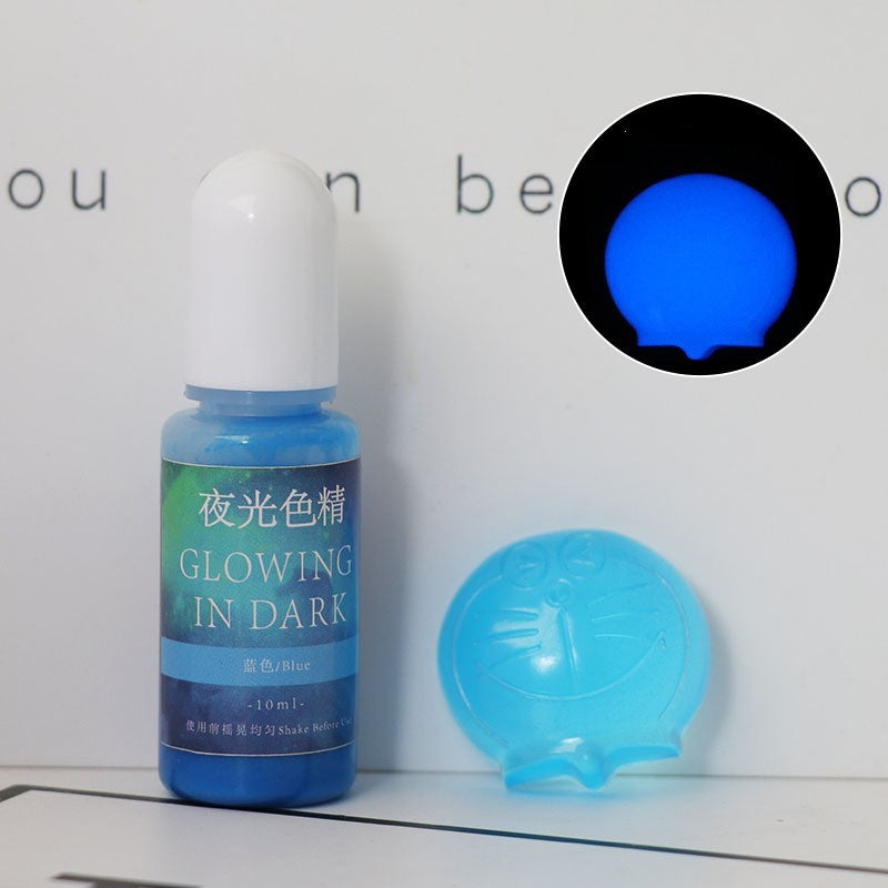 Luminous Resin Pigment for UV & Dark Glow Crafts - 20 Colors, 10ml