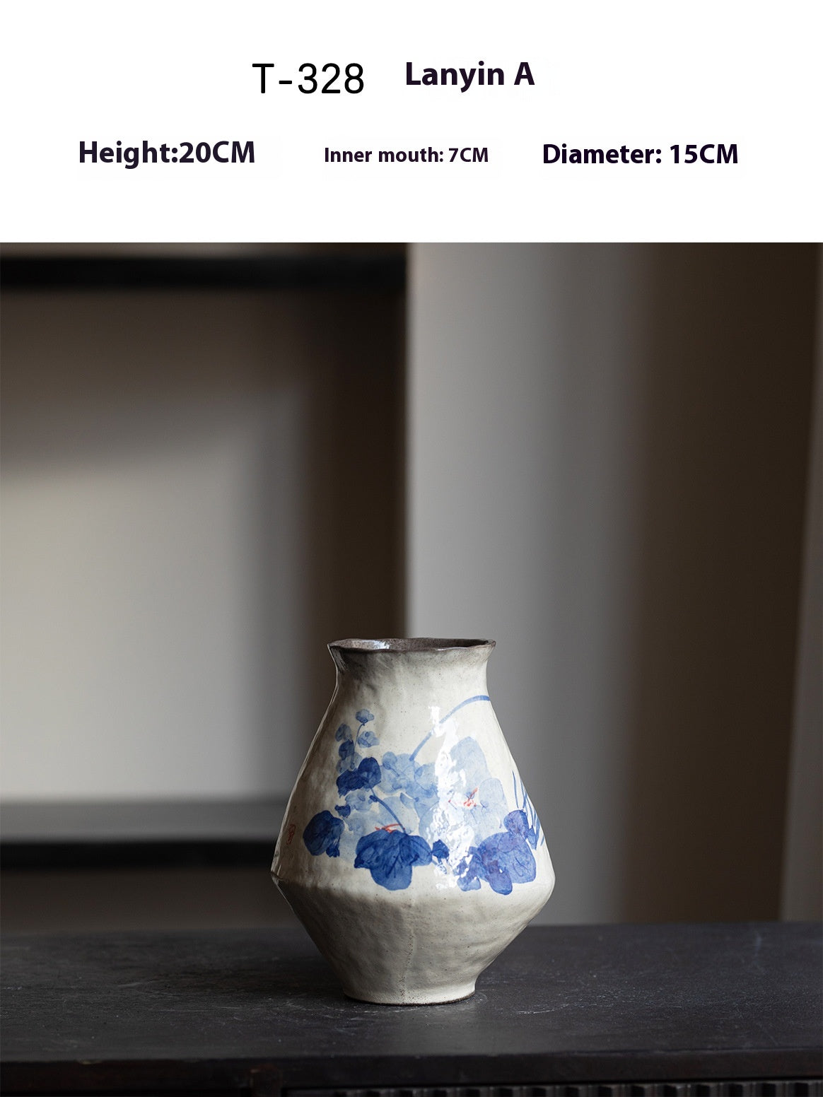 Chinese Style Handmade Ceramic Vase - Silent White Decorative Home Accent