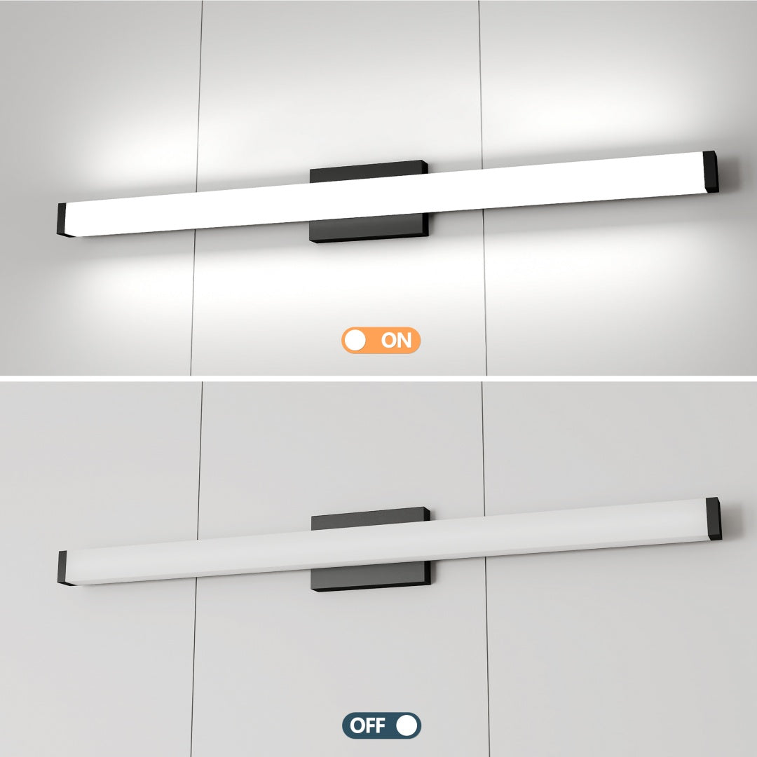 40 Inch Modern Bathroom LED Vanity Light Fixture - Matte Black