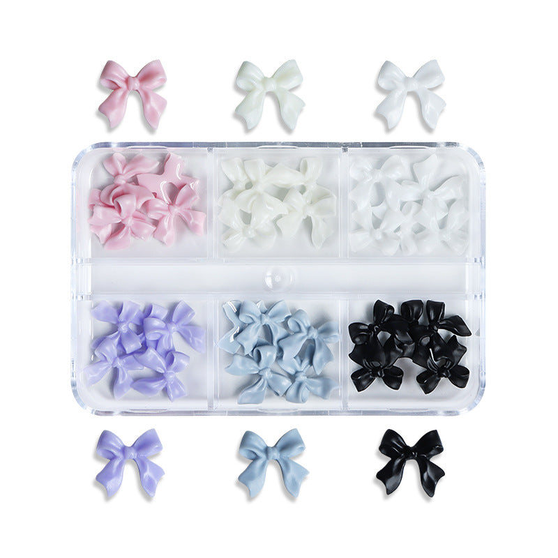 30 Pcs Resin Bowknot Nail Art Decorations Boxed DIY Manicure Accessories
