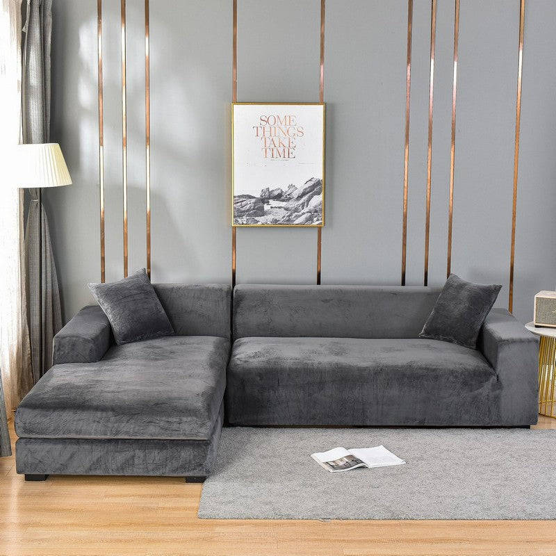 Multi-Color Sofa Cover Set for 145-185cm, 5 Seats & Pillowcases - Home Fabric Soft