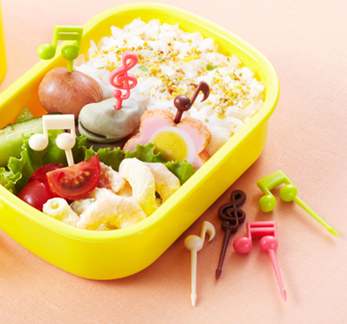 Children's Musical Note Fruit Forks Set - 16 Food Grade PP Pieces