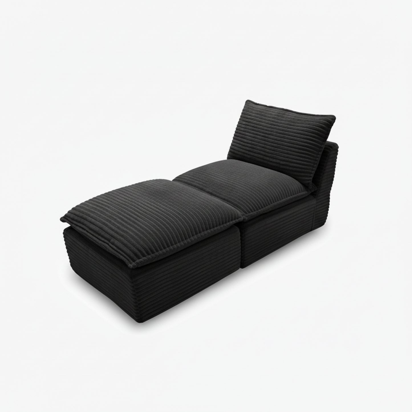 Dark Gray Modern Corduroy Cloud Sofa - Comfortable & Versatile