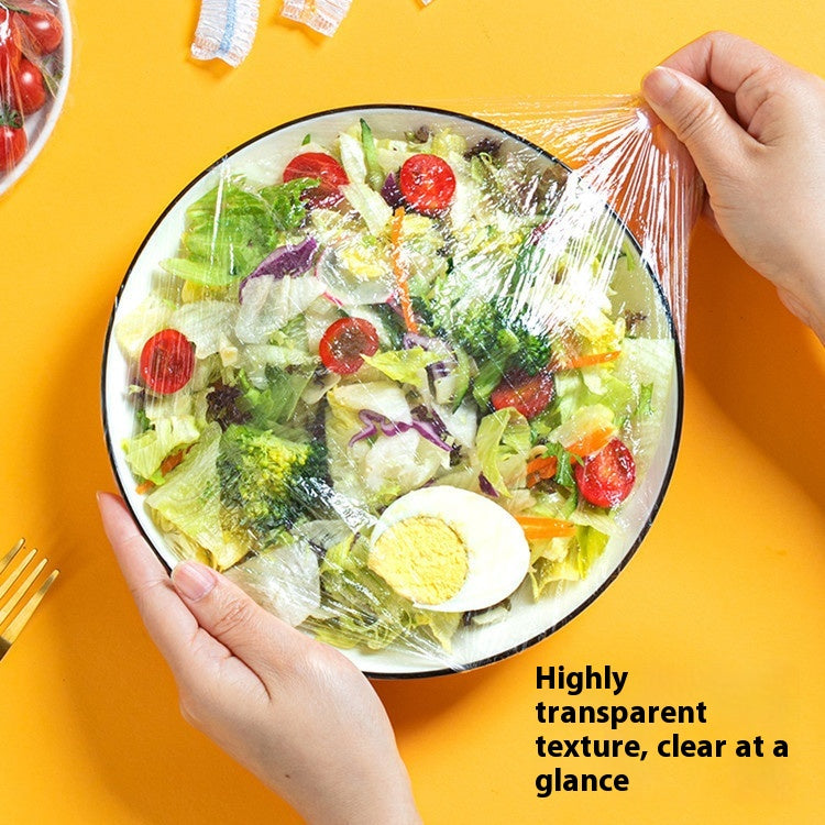 Disposable Food Grade Plastic Cover Pack - Elastic Fresh-Keeping Wrap