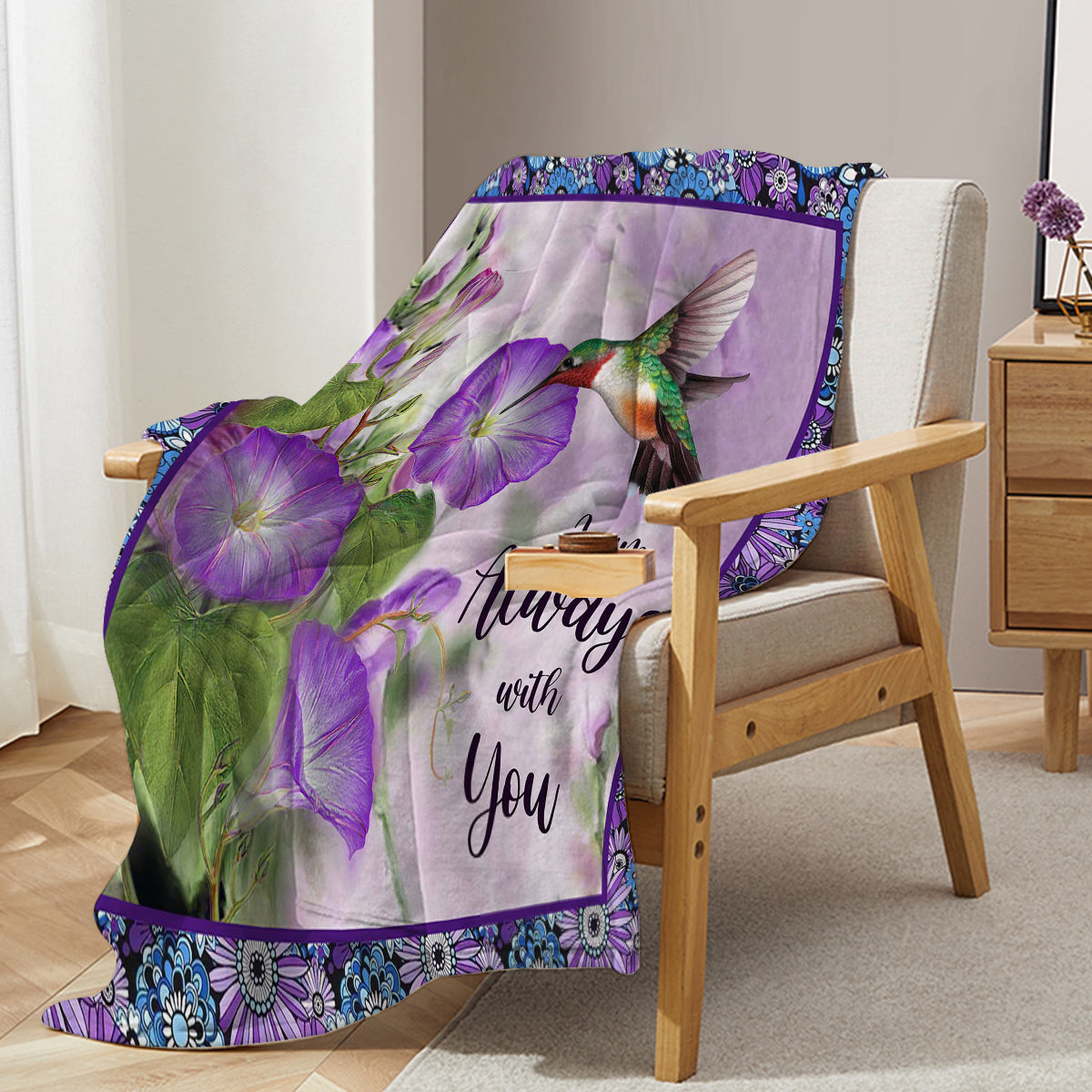 Purple Flannel Blanket - Multi-Size Home Throw for Bed, Sofa & Camping