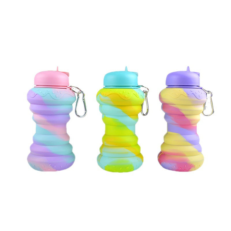 Creative Silicone Foldable Portable Water Bottle for Outdoor Sports & Travel