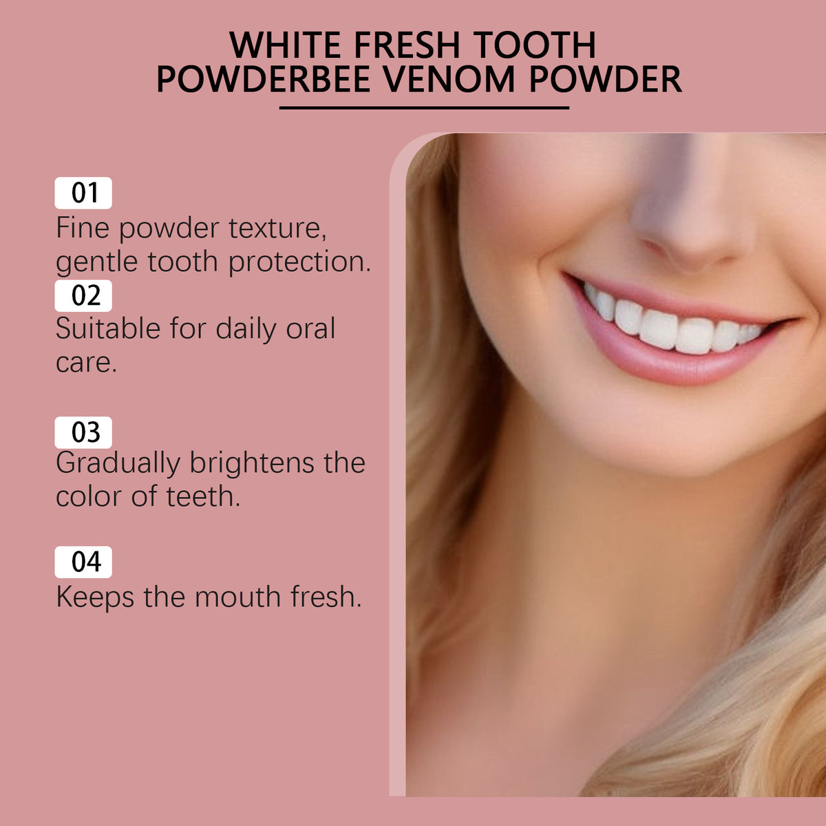 Bright White Stain Removing Tooth Powder