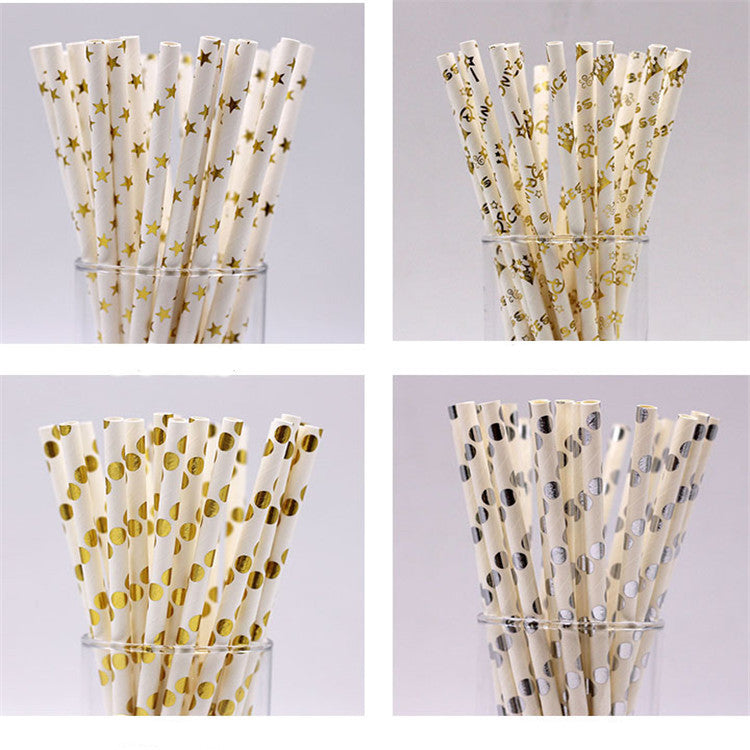 Color Coated Paper Straws - Biodegradable Disposable Drinking Straws for Parties