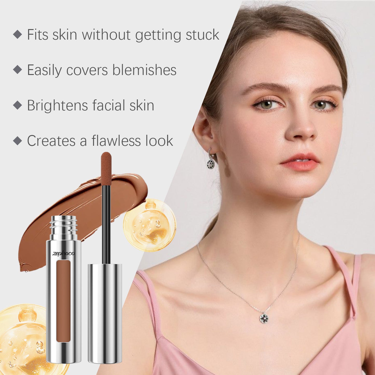 Lightweight Liquid Concealer for Brightening and Moisturizing - Multiple Colors