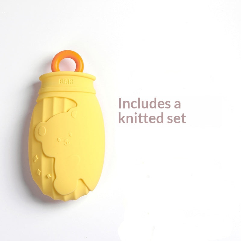 Cute Plush Hand Warmer with Silicone Water Bottle - Home & Office Use