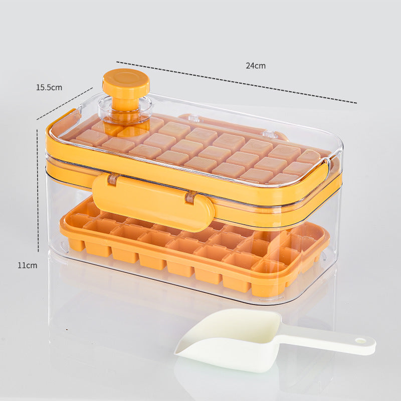 Silicone Ice Cube Mold with Single & Double Layer Options - Square Design