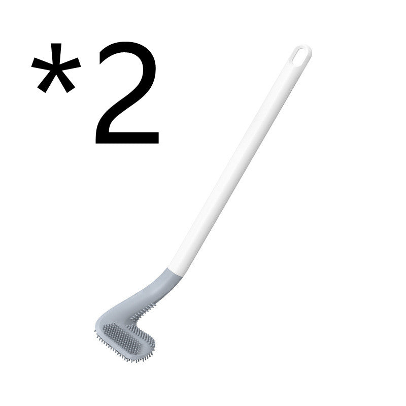 Long Handle Plastic Toilet Brush with No Dead Ends - Easy Cleaning & Hanging Option